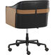 Carter Napa Black / Napa Cognac Office Chair